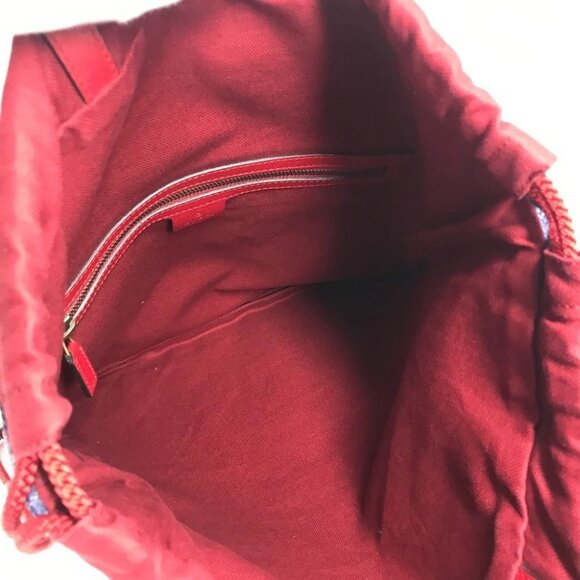 GUCCI 473872 Tricolor Knapsack 2-Way Bag Hand Bag Tote Bag Backpack - Picture 13 of 15